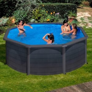 Piscina desmontable Gre Kea circular imitación grafito