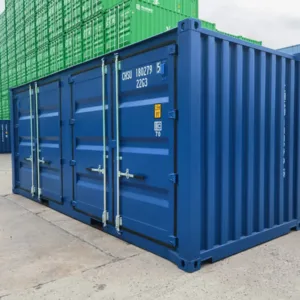 Contenedor Nuevo de 20 Pies con Apertura Lateral (Side-Open) AZUL